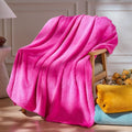 NEWCOSPLAY Super Soft Throw Blanket Hot Pink Premium Silky Flannel Fleece by NEWCOSPLAY