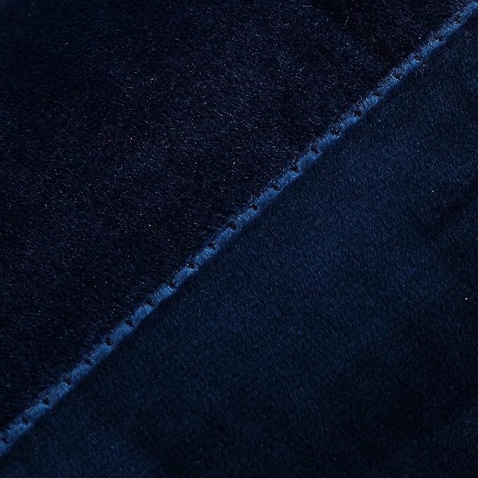 NiNi ALL Decorative Throw Pillow Covers Velvet 20x30 Inch Pack of 2 Dark Blue - Image 6