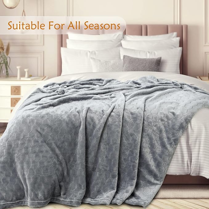 TOONOW Fleece Bed Blanket King Size 90x108 inches, Super Soft Fluffy Fuzzy - Image 2