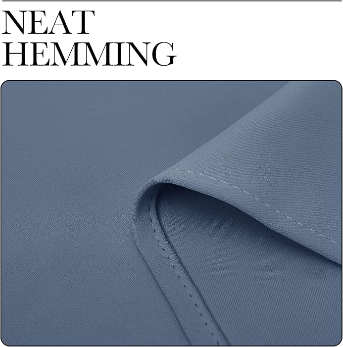 NICETOWN Stone Blue Room Darkening Curtain Panels 120" Length - Image 7