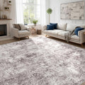 Abstract 10x14 Washable Rug: Modern Non Slip Area Rug Soft Carpet Foldable by Puino