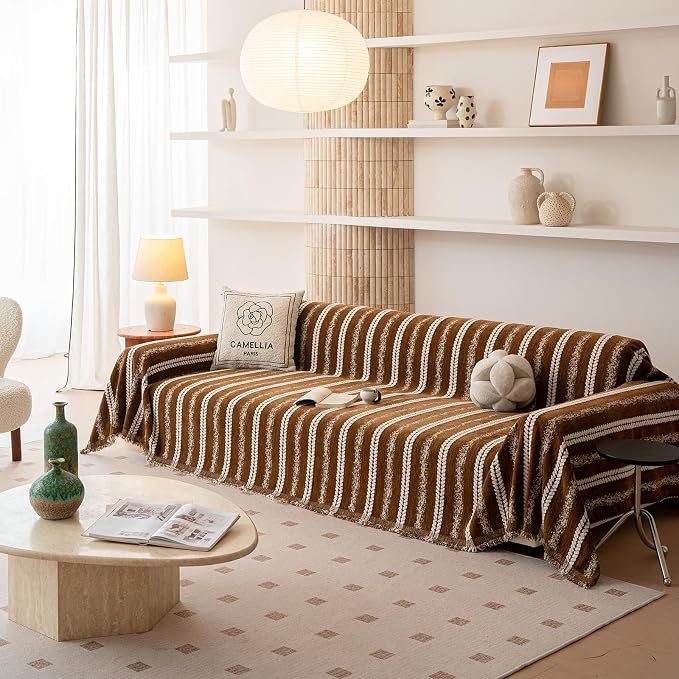 VClife Sofa Cover Bohemian Striped Pattern Couch Cover - Image 5