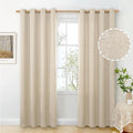 BGment Oatmeal Linen Curtains 84 Inch Length 2 Panels Set by BGment