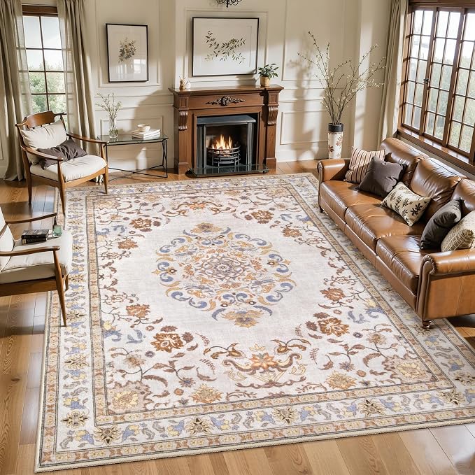 Tangsoo 9x12 Large Area Rug for Living Room, Non Slip Machine Washable Rug for by Tangsoo