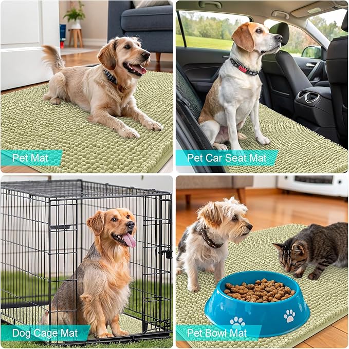 OLANLY Dog Door Mat for Muddy Paws 54x32, Absorbs Moisture and Dirt, Absorbent - Image 7