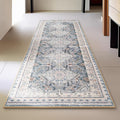 Phantoscope Washable Runner Rug 2'x6' Non-Slip, Vintage Neutral Hallway Rugs by Phantoscope