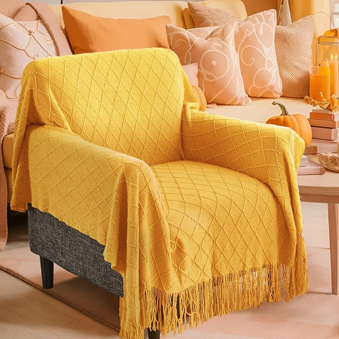 inhand Knitted Fall Throw Blanket - Image 4