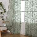 OWENIE Furman Extra Long Sheer Sage Green Curtains 96 inches Long by OWENIE