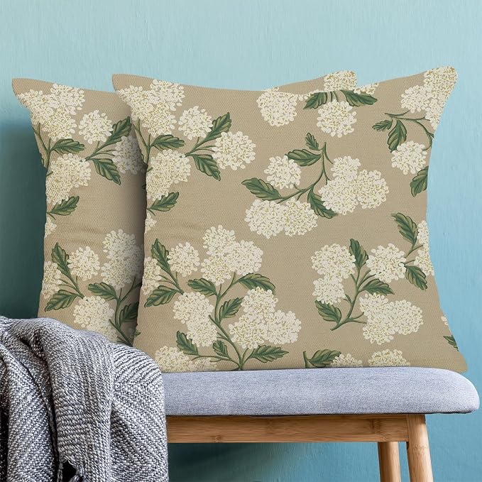 AEIOAE Spring Pillow Covers 24x24 Inch Set of 2, Floral Summer Outdoor Seasonal - Image 2