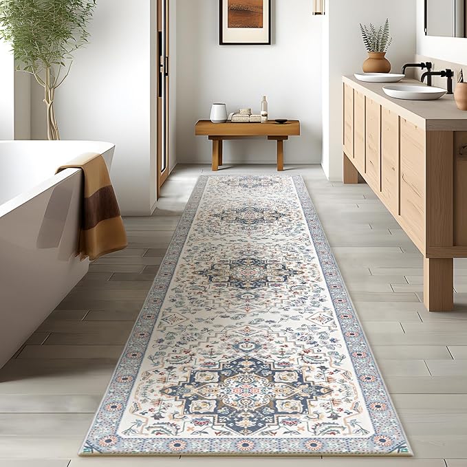 Phantoscope Washable Runner Rug 2'x10' Non-Slip, Vintage Boho Hallway Rugs - Image 7