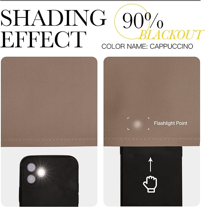 NICETOWN Short Window Curtains and Drapes, 42 by 78 Inch, Cappuccino, Thermal - Image 5
