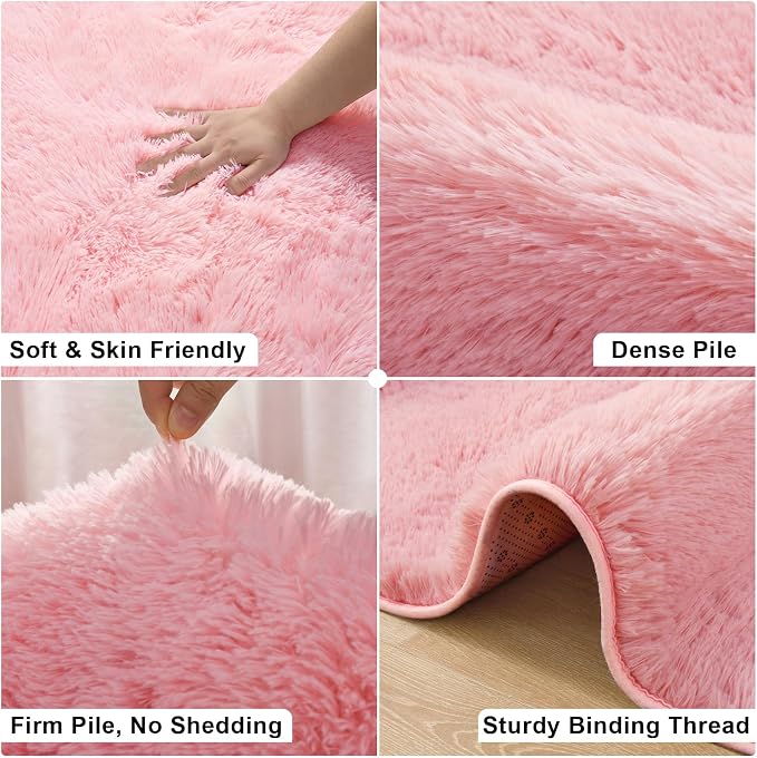 Merelax Modern Soft Fluffy Small Shaggy Rug - Image 3