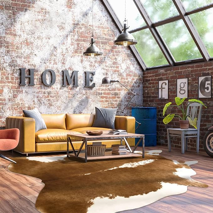 BENRON Premium Cowhide Rug Large, Faux Cow Hide Rugs - Image 3