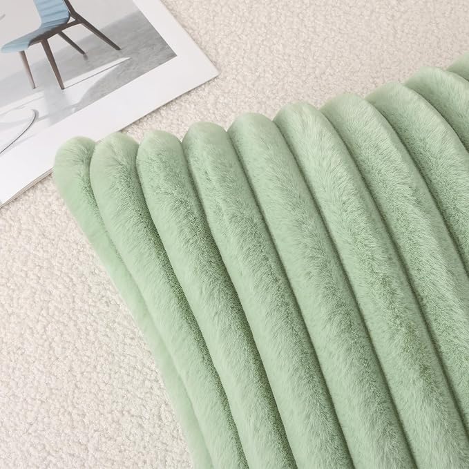 Pallene Faux Fur Plush Spring Throw Pillow Covers 26x26 Set of 2, Luxury Soft - Image 8