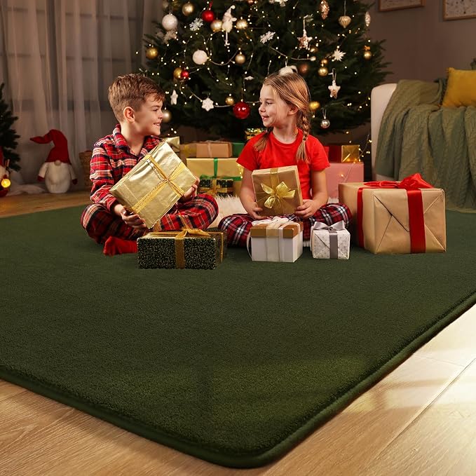 Amearea Modern Area Rugs for Bedroom Living Room, 4x6 Feet Olive Green - Image 8
