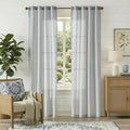 jinchan Linen Curtains for Living Room Blue on Beige Striped Curtains for by JINCHAN