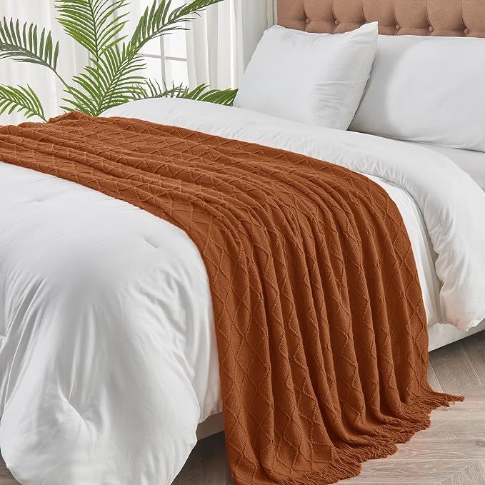 inhand Knitted Throw Blanket for Couch and Bed, Soft Living Room Home Decor - Image 5