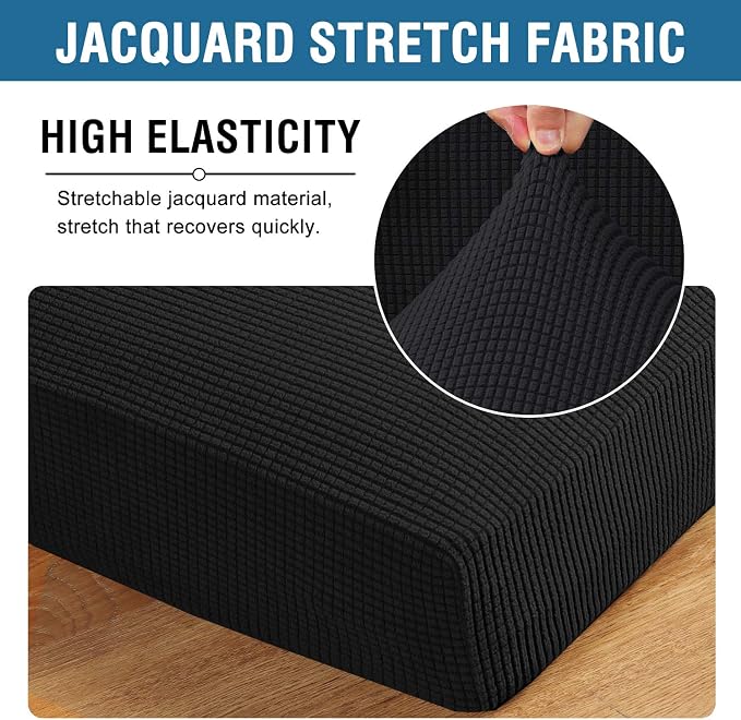 H.VERSAILTEX High Stretch Couch Cushion Covers, Chair Sofa Seat Slipcovers - Image 4