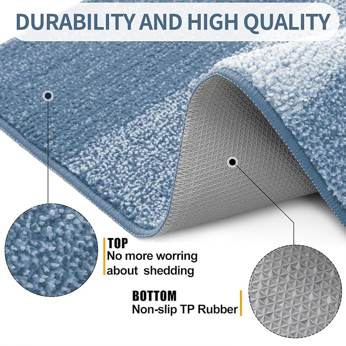 Kitinjoy Indoor Outdoor Door Mat, 48x30 Non-Slip Absorbent Dirt Trapper - Image 3
