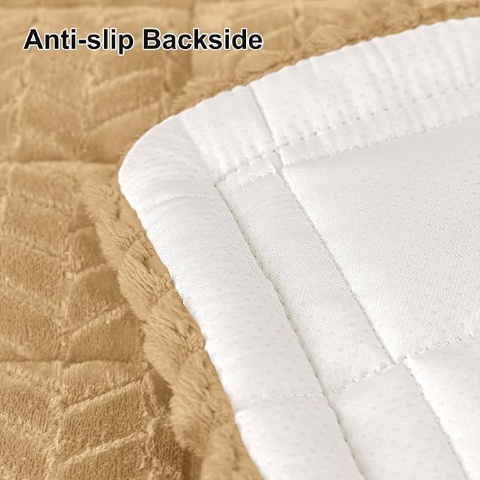 Smiry Non Slip Couch Covers for Dogs, Fuzzy Pet Couch Covers for 3 Cushion Sofa - Image 6