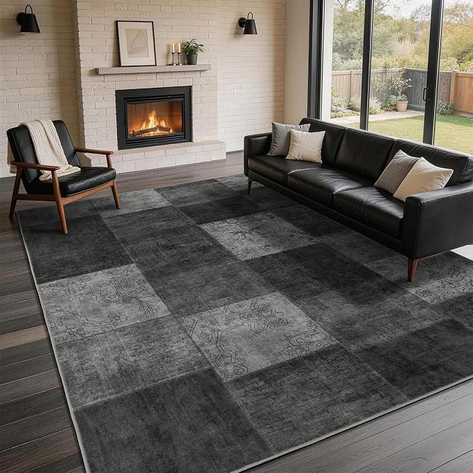 LIANLAM 6x9 Washable Area Rugs for Living Room and Bedroom, Vintage Boho - Image 4