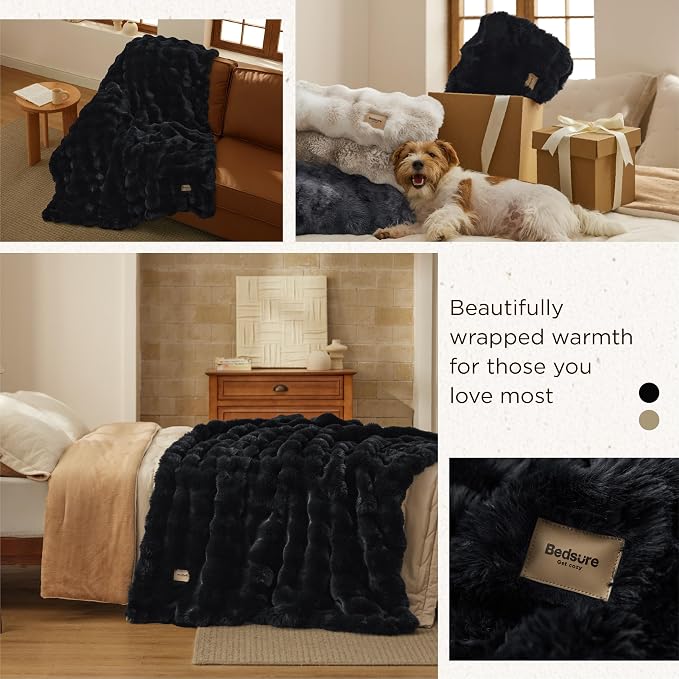 Bedsure GentleSoft Fluffy Fuzzy Twin Blanket, Soft Cozy Fleece Faux Fur Blanket - Image 5