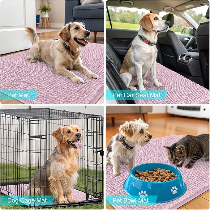 OLANLY Dog Door Mat for Muddy Paws 40x32, Absorbs Moisture and Dirt, Absorbent - Image 7