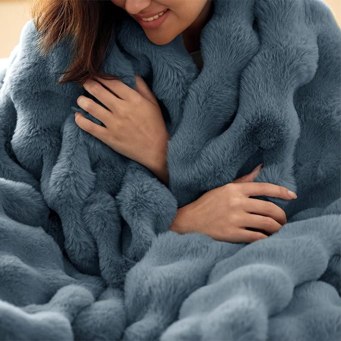 Bedsure GentleSoft Fluffy Fuzzy Twin Blanket, Soft Cozy Fleece Faux Fur Blanket - Image 7