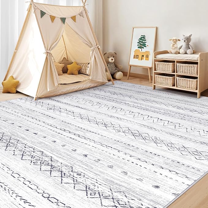 cotiled 7x9 Area Rug Living Room: Washable Boho Rugs - Image 7