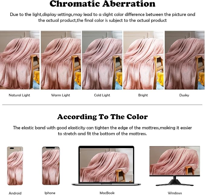 NEWCOSPLAY Super Soft King Blanket Dusty Pink Premium Silky Flannel Fleece - Image 6