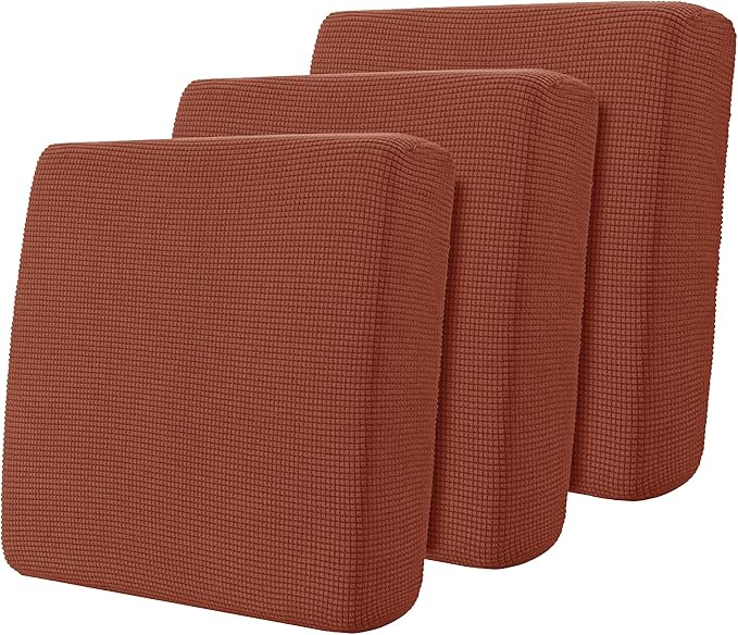 Hokway 3 Piece Couch Cushion Slipcovers Stretch Reversible Individual Cushion by Hokway