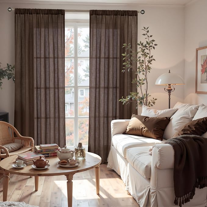 BGment Long Linen Curtains 102 Inch Length - Image 2