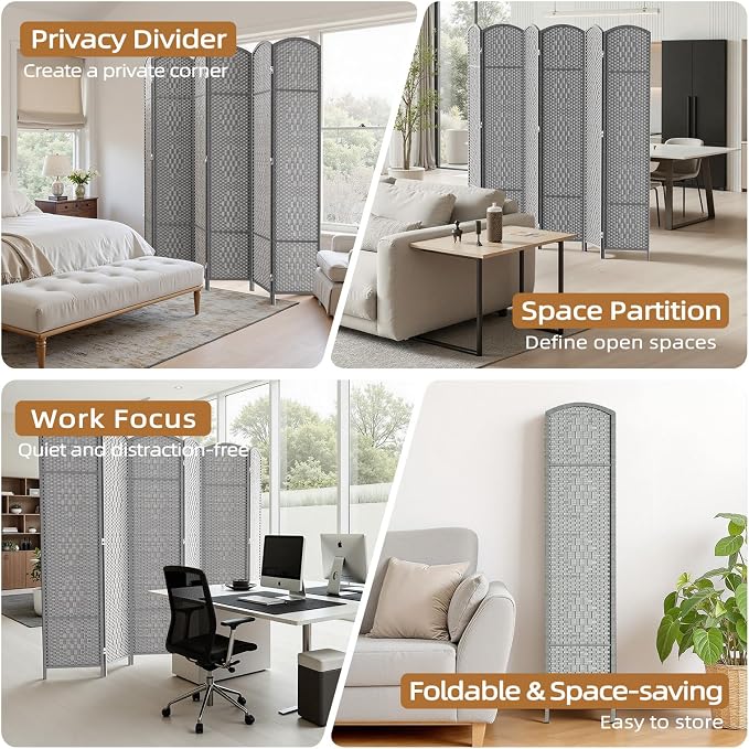 HALLYBEE Room Divider for Space Separation, Room Dividers and Folding Privacy - Image 7