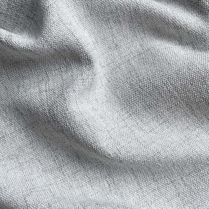 Oindec Faux Linen Kitchen Curtains 45 Inch Length Cafe Curtain Tiers - Image 5