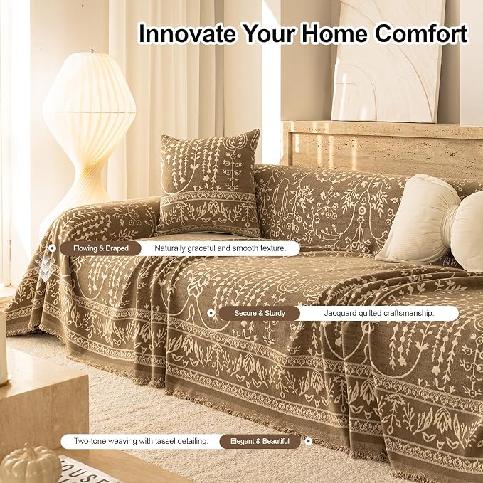 ROOMLIFE Couch Cover Boho Sofa Covers - Image 3