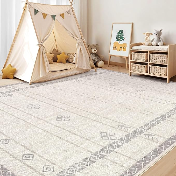 cotiled 6x9 Area Rug Living Room: Washable Boho Rugs - Image 6