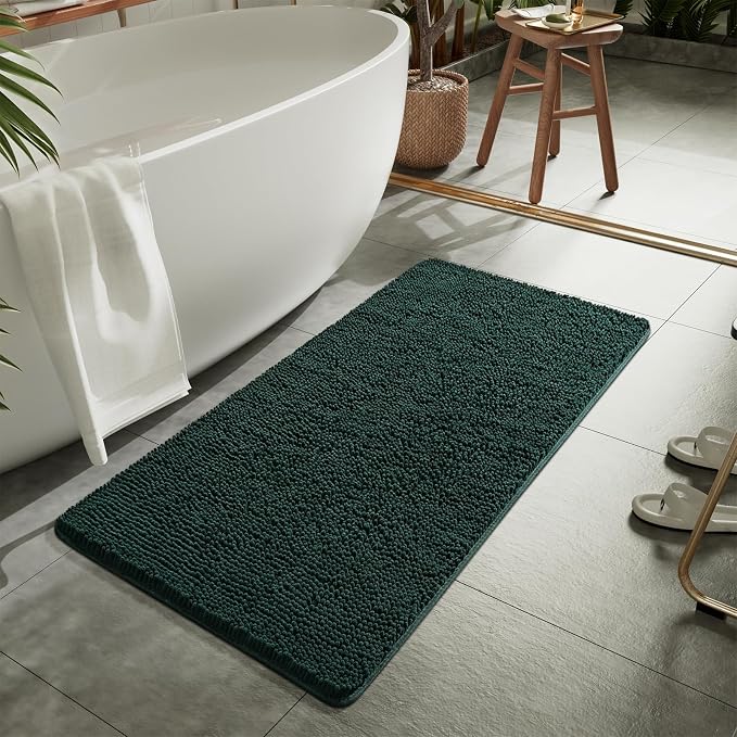 LOCHAS Luxury Bathroom Rug Shaggy Bath Mat 24 x 60 Inch, Washable Non Slip Bath - Image 3