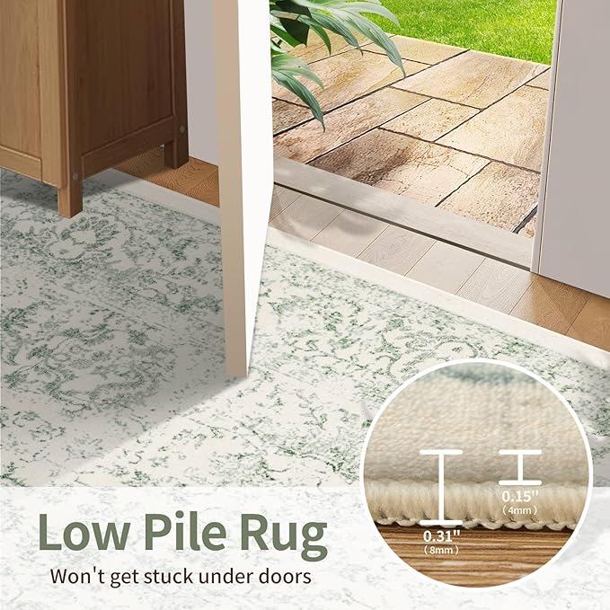 Rugxara 5X7 Washable Area Rug for Living Room, Vintage Large Boho Rugs for - Image 7
