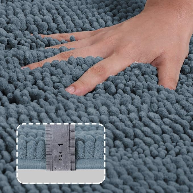 Turquoize Bathroom Rugs and Mats 1-Piece Bath Mat Set Non Slip Bath Mats - Image 3