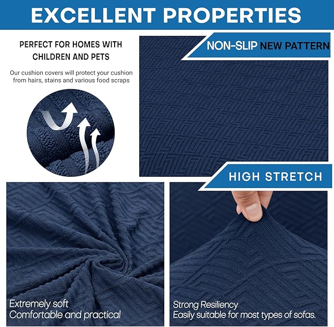 XINEAGE 2026 New 4 Pieces Extra Large Couch Covers - Image 2