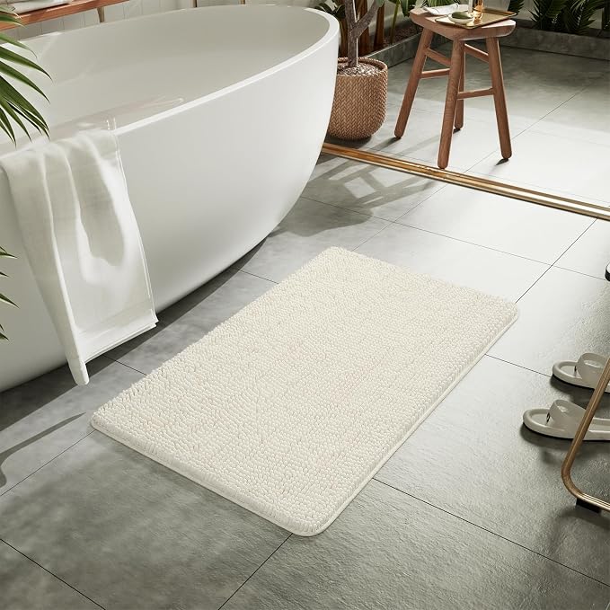 LOCHAS Luxury Bathroom Rug Shaggy Bath Mat 20 x 30 Inch, Washable Non Slip Bath - Image 7