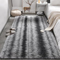 Meralax Grey Rugs for Living Room Bedroom, 4x6 Soft Fluffy Shaggy Gray Bedside by Merelax