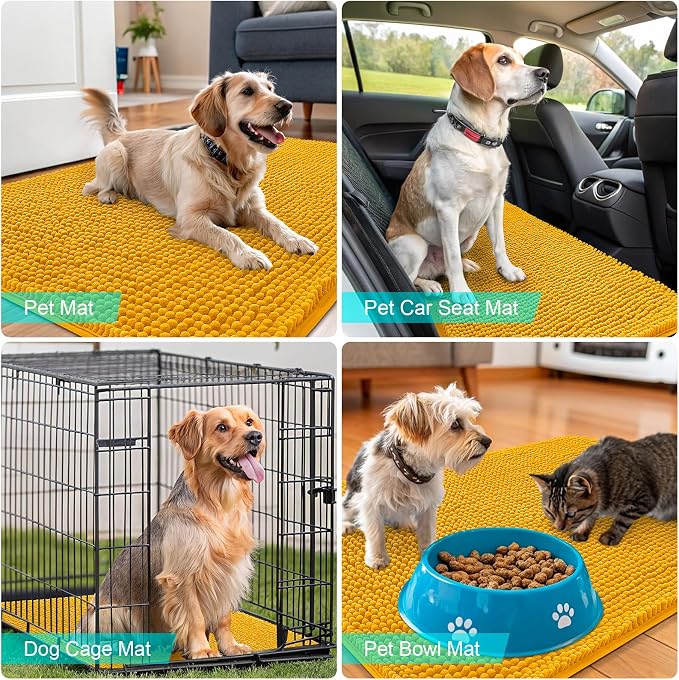 OLANLY Dog Door Mat for Muddy Paws 44x32, Absorbs Moisture and Dirt, Absorbent - Image 7
