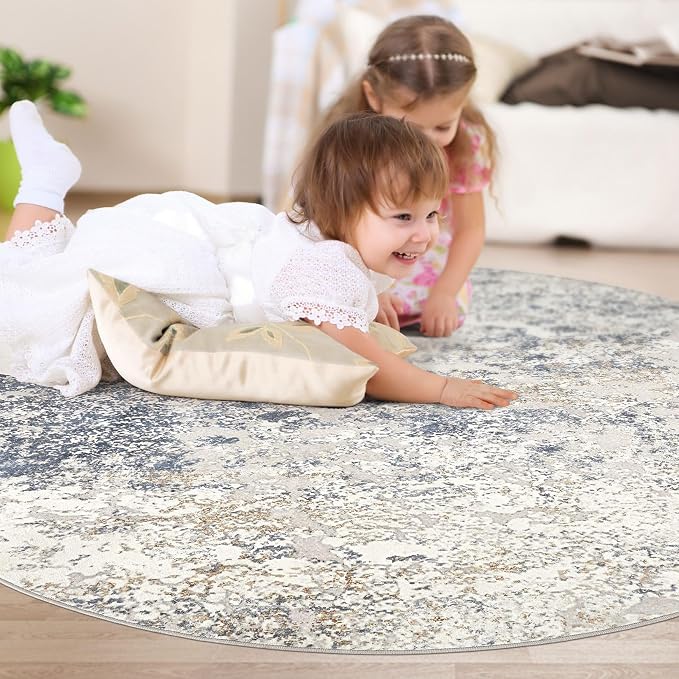 DMOYEST 6ft Round Area Rug Living Room Rugs - Image 5