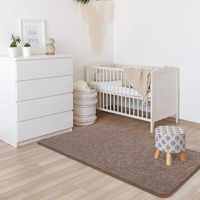Keeko Soft 2x4 Small Runner Rug Brown, Bedside Rugs - Image 5