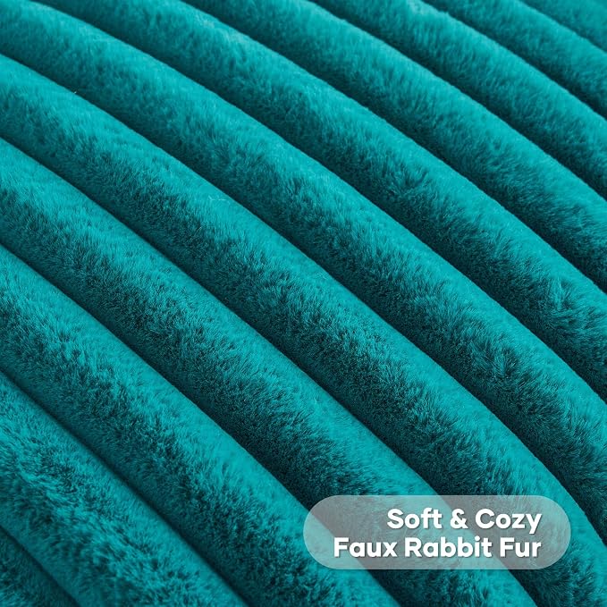 FUTEI Teal Green Decorative Throw Pillow Covers Set of 2, 16x16 Inch Soft - Image 2