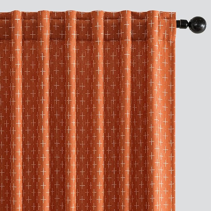 MIULEE Decorative Back Tab Linen Curtains by MIULEE