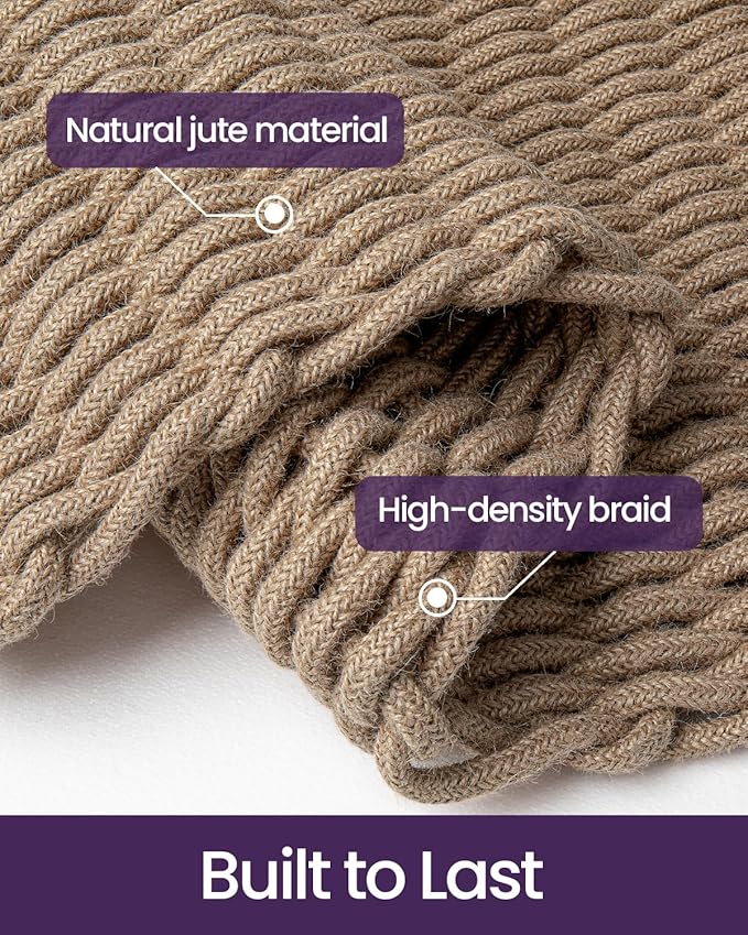 DEXI Jute Door Mat for Front Entryway, 31x47 Braided Woven Doormat Outside - Image 6