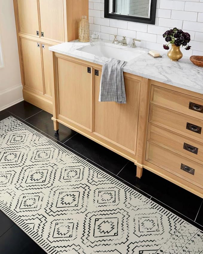 Wonnitar Moroccan Runner Rug, Washable 2'6"x8' Kitchen Runner Rug, Geometric - Image 6