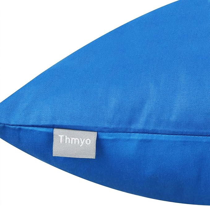 Thmyo 4-Pack 100% Cotton Lumbar Comfortable Solid Decorative Throw Pillow Case - Image 8